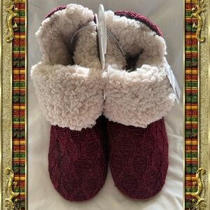 Sonoma Burgundy Slippers with Cream Lining